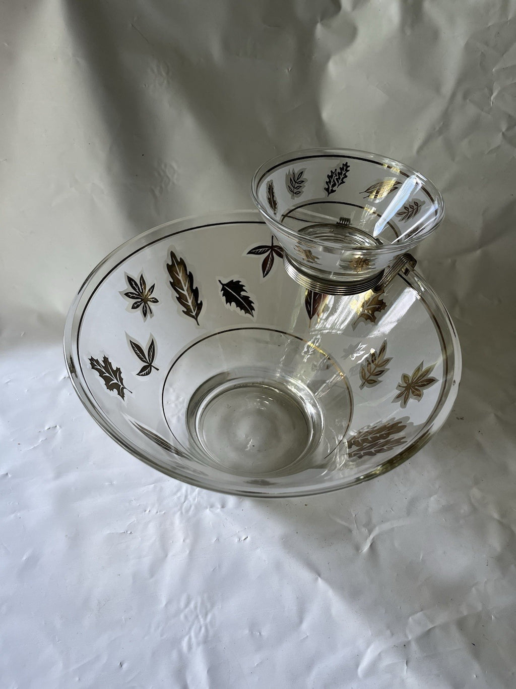 Libbey Golden Foliage Chip and Dip with Dip Holder Beautiful