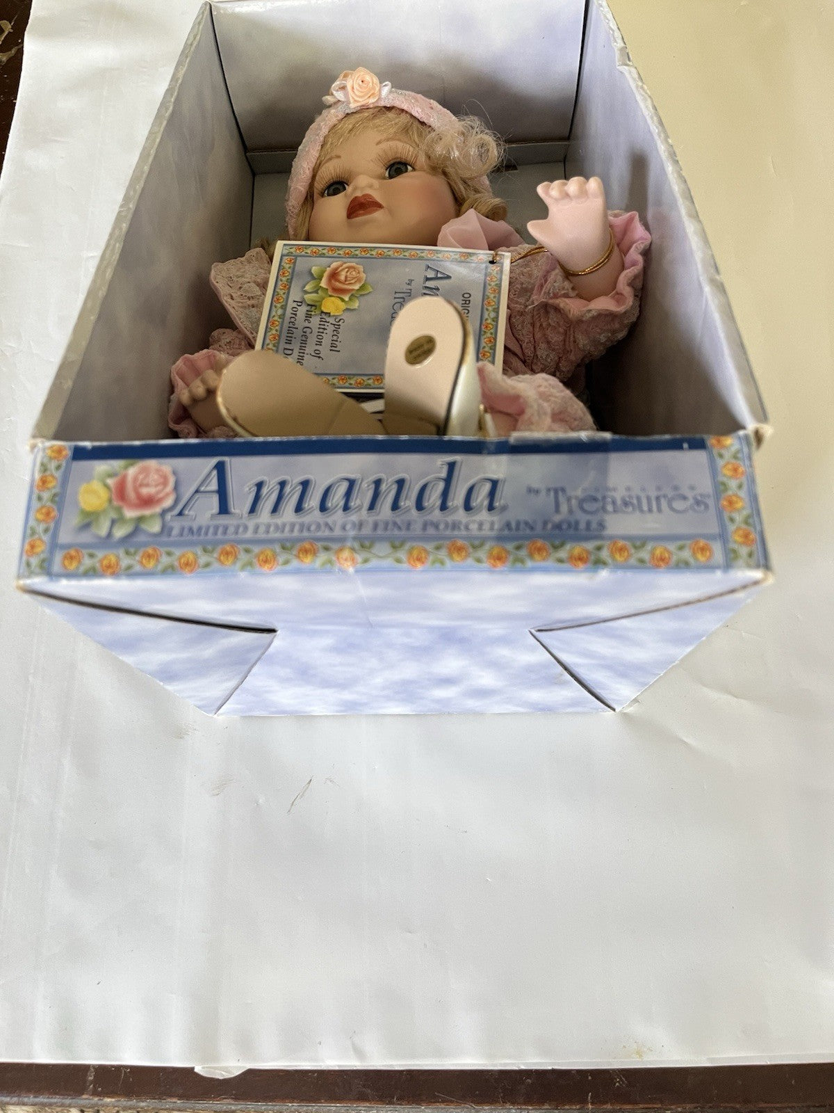 ITEM NO. ADG6 Amanda Year-2002 Porcelain Doll by Timeless Treasures NIB