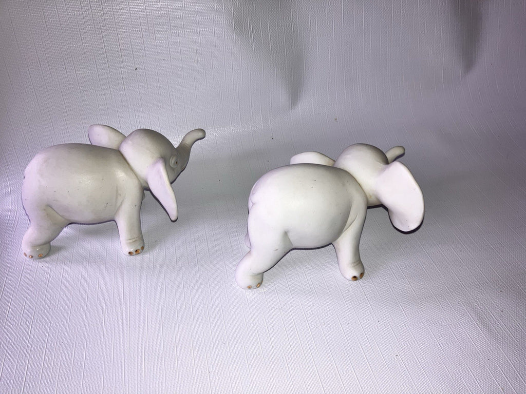 Vintage/ MCM Ceramic ArtMart Grey And Gold Pair EVC