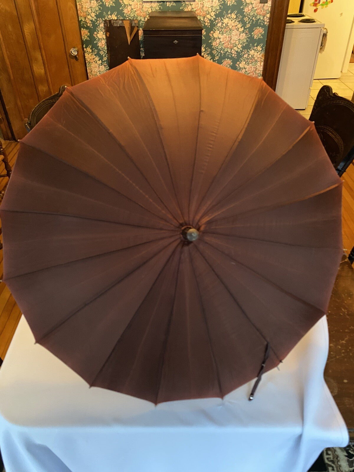 1950s Faux Alligator Skin Umbrella