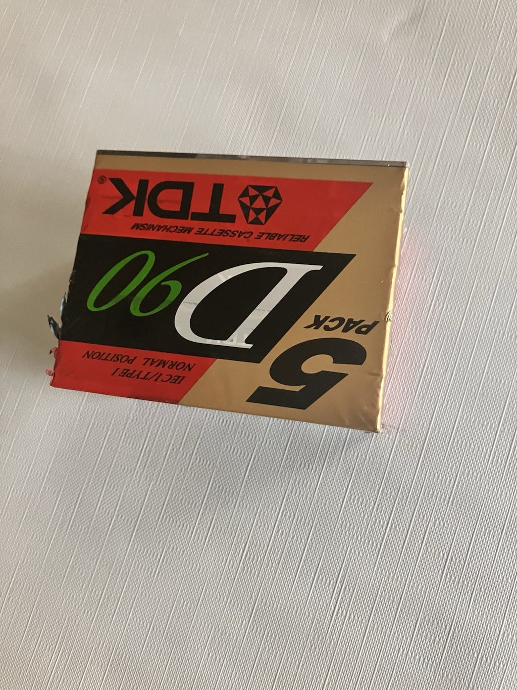 TDK D90 Blank Cassette Tapes 5 Pack IECI Type 1 Normal Bias Sealed