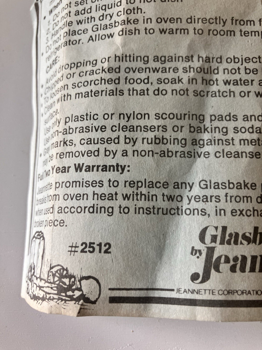 Vintage NOS In Box Jeanette Goldtone Floral Glasbake Ovenware 27 Piece Set #2512