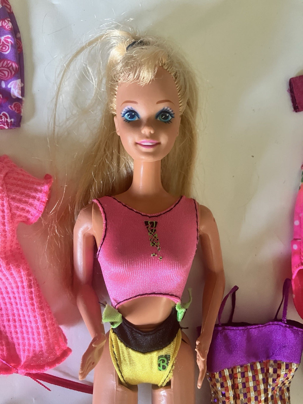 Vintage 1980’s Barbie And Variety Of Clothing Accessories