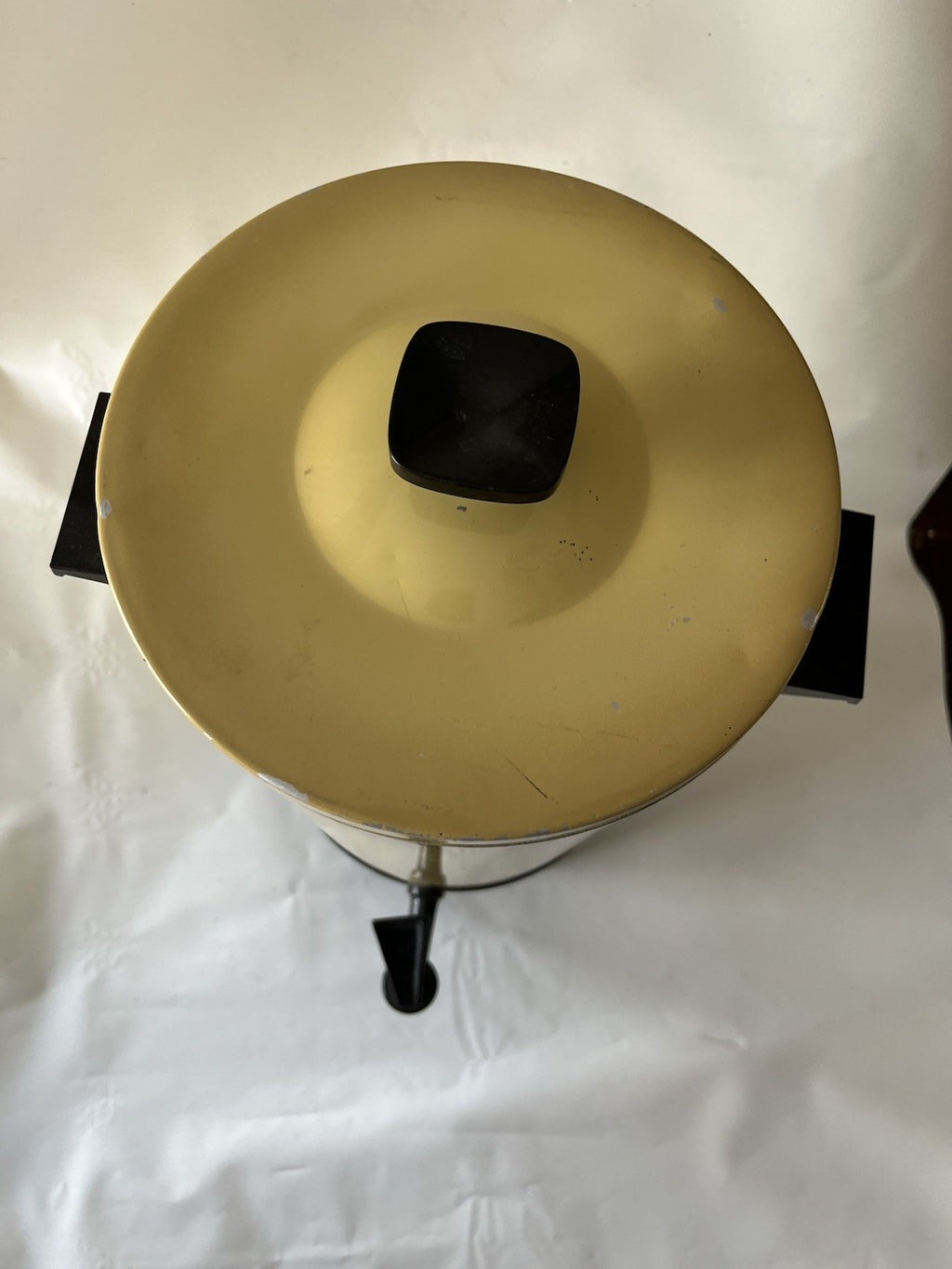 West Bend 1960’s 36 Cup Party Perk Coffee Percolator, Cream Colored/Harvest Gold