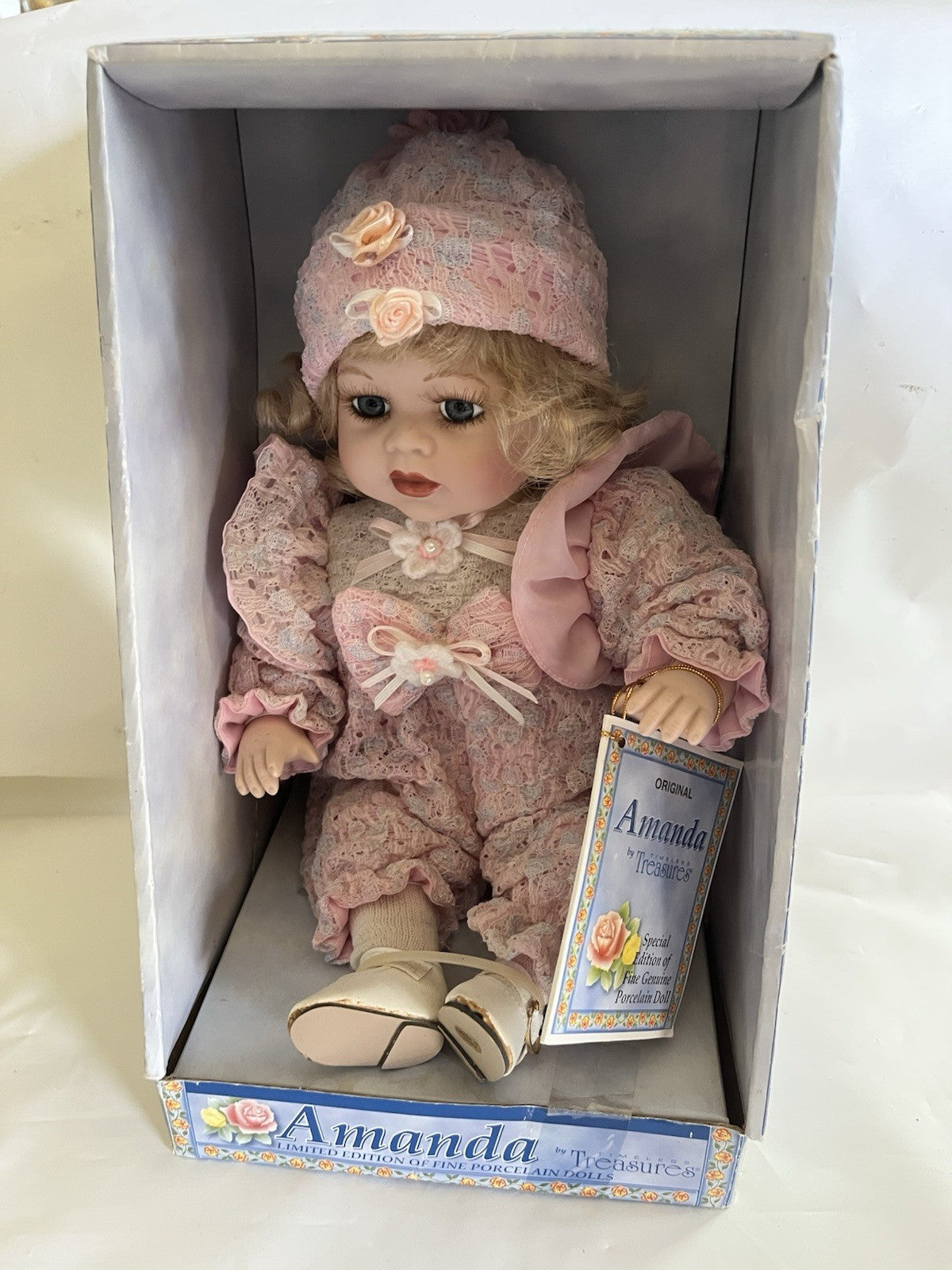 ITEM NO. ADG6 Amanda Year-2002 Porcelain Doll by Timeless Treasures NIB