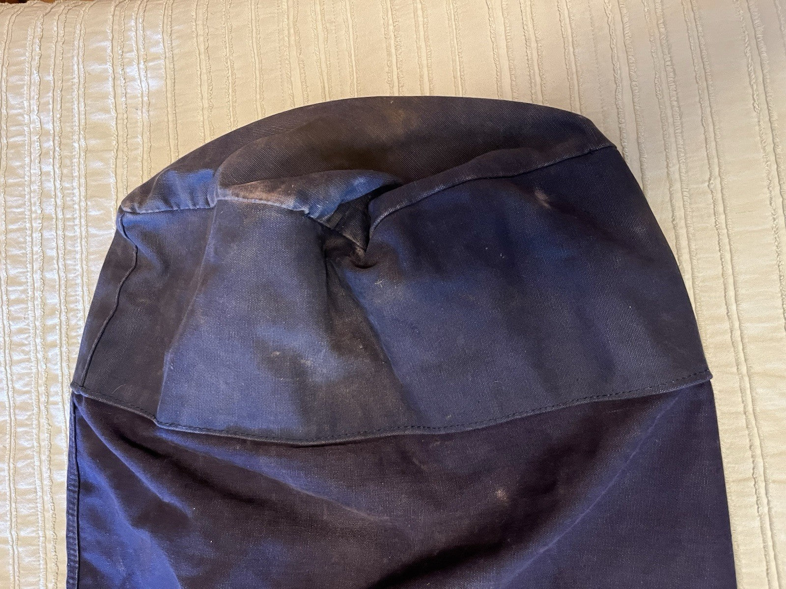 1950s 60s USAF Blue Military Canvas Vintage Laundry Duffel Bag Sea Bag Air Force