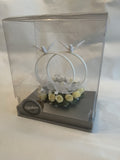 Vintage 1998 Wilson Cake Wedding Topper W/ Rings And Dove, Roses NOS