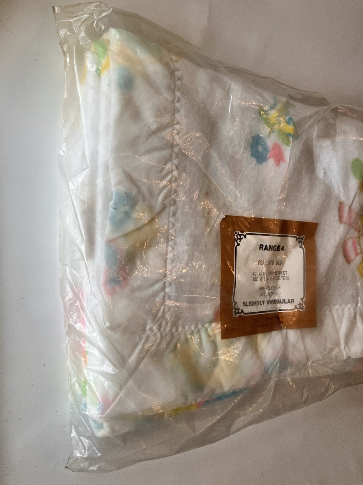 Vintage Baby Animals Character Range 4 Crib Blanket, Never Opened. Stored Well!