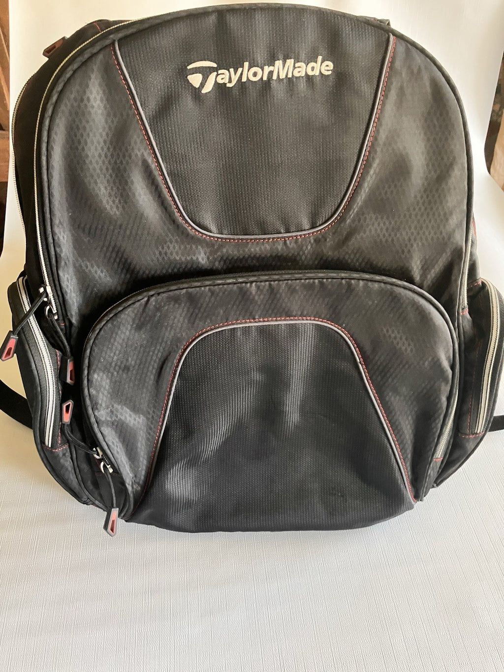 TaylorMade TM Performance Backpack Golf Travel Book Bag Black Office Gym Zip Up