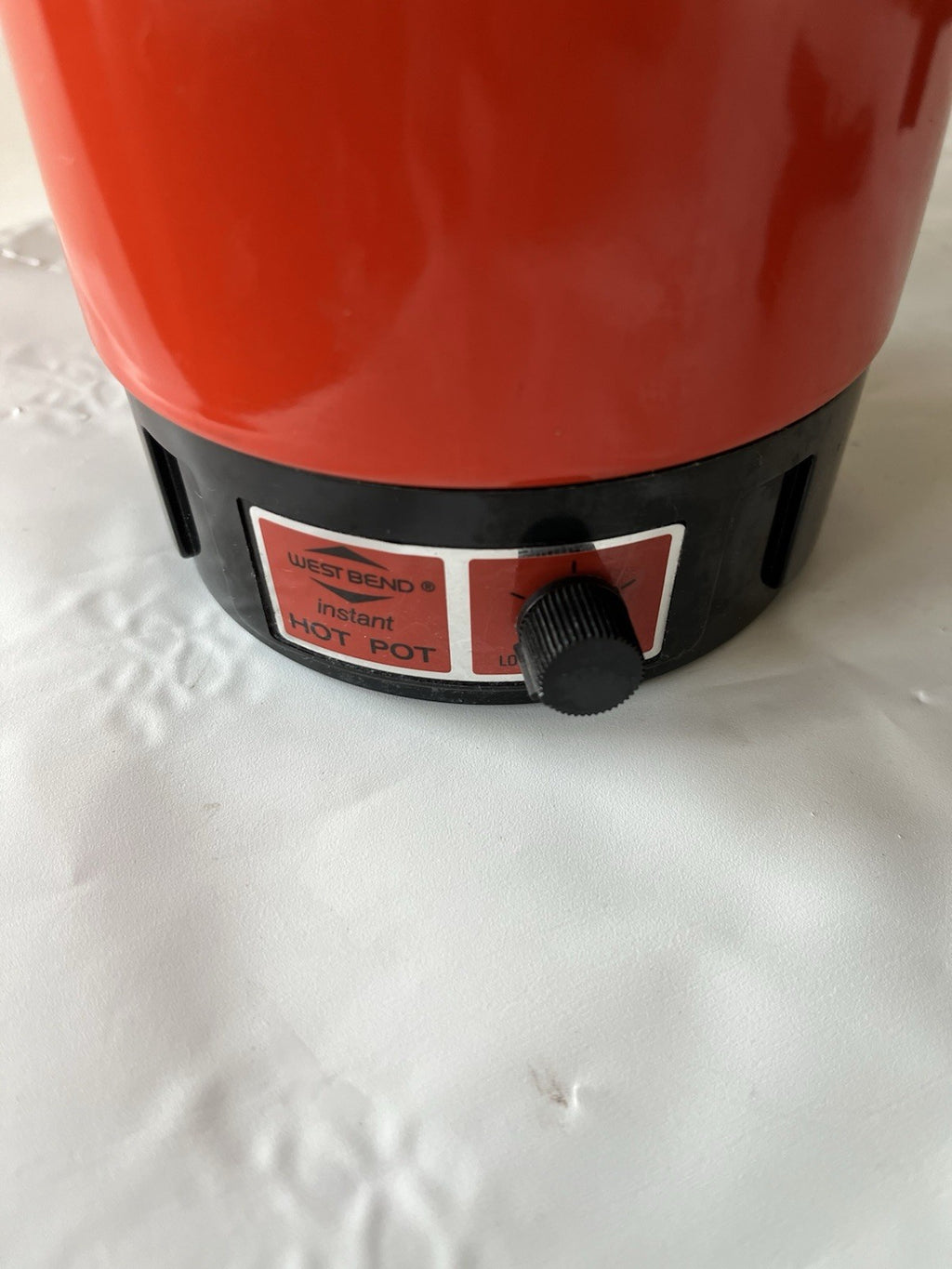 Vtg West Bend Instant Hot Pot 36 oz Retro Red Orange Electric Tea Kettle - Works