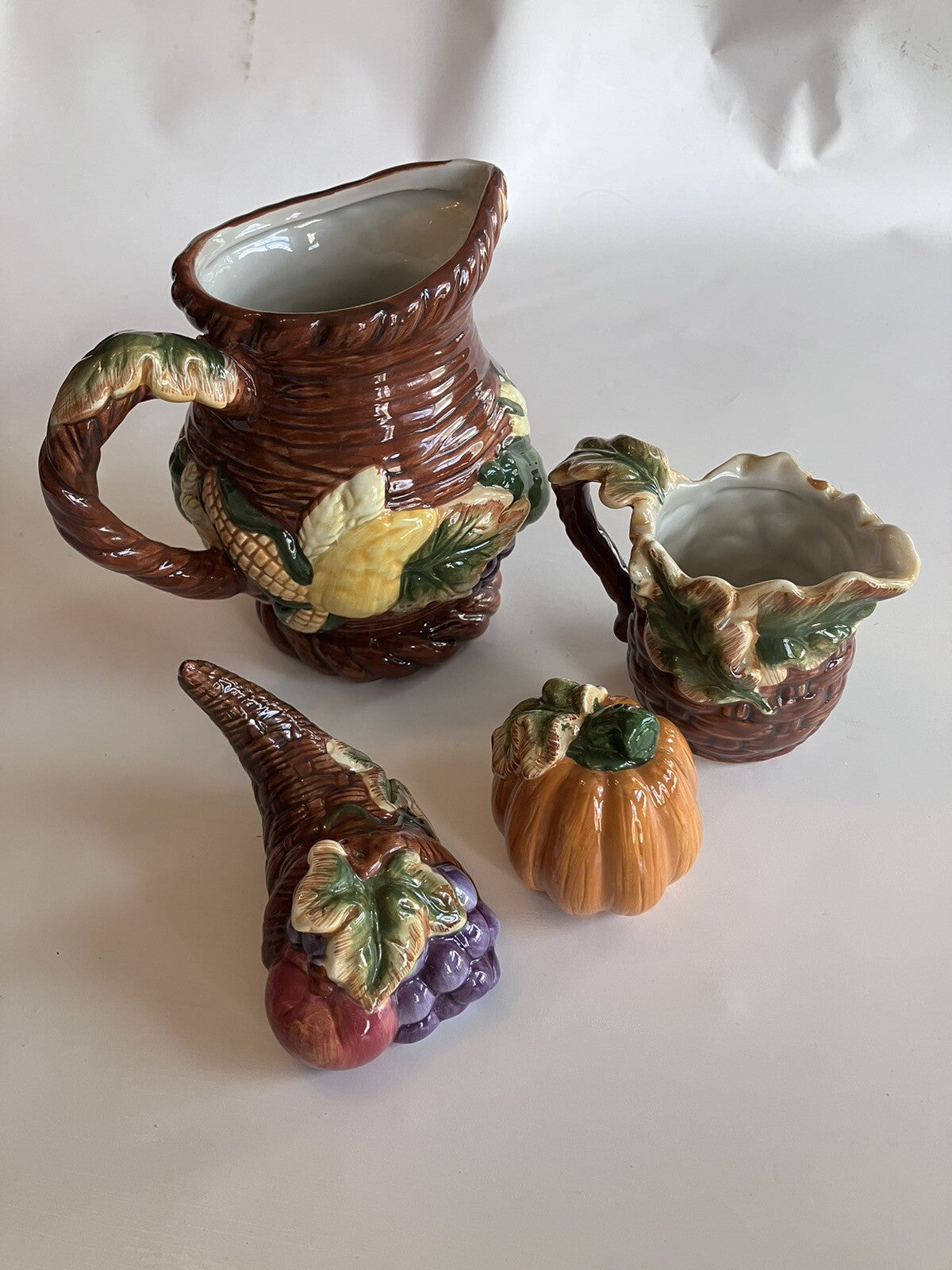 Bico Thanksgiving Shakers, Creamer And Pitcher From 1997 Collection