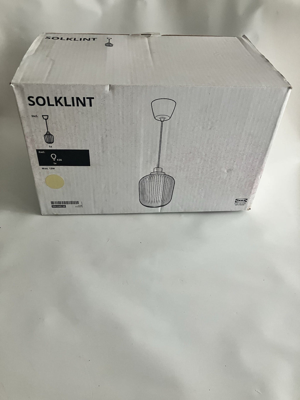 New! IKEA Solklint Hanging Light Gold Finish; New Open Box; Complete