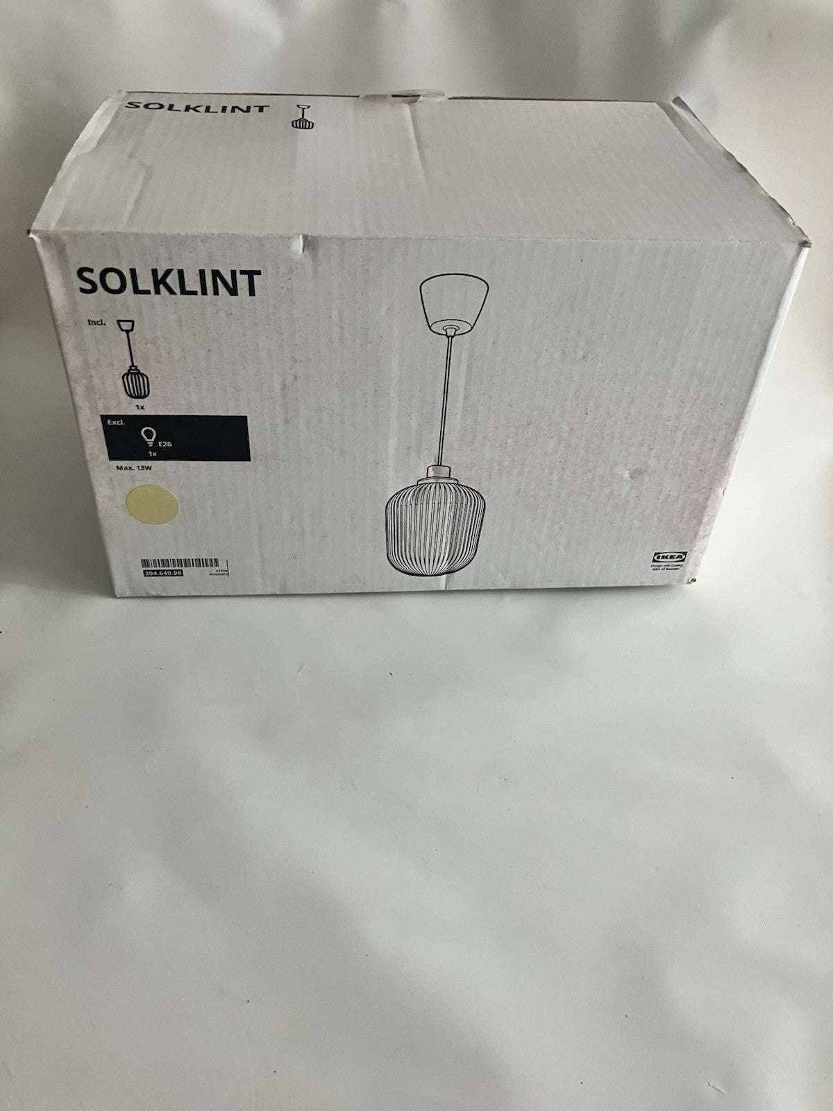 New! IKEA Solklint Hanging Light Gold Finish; New Open Box; Complete