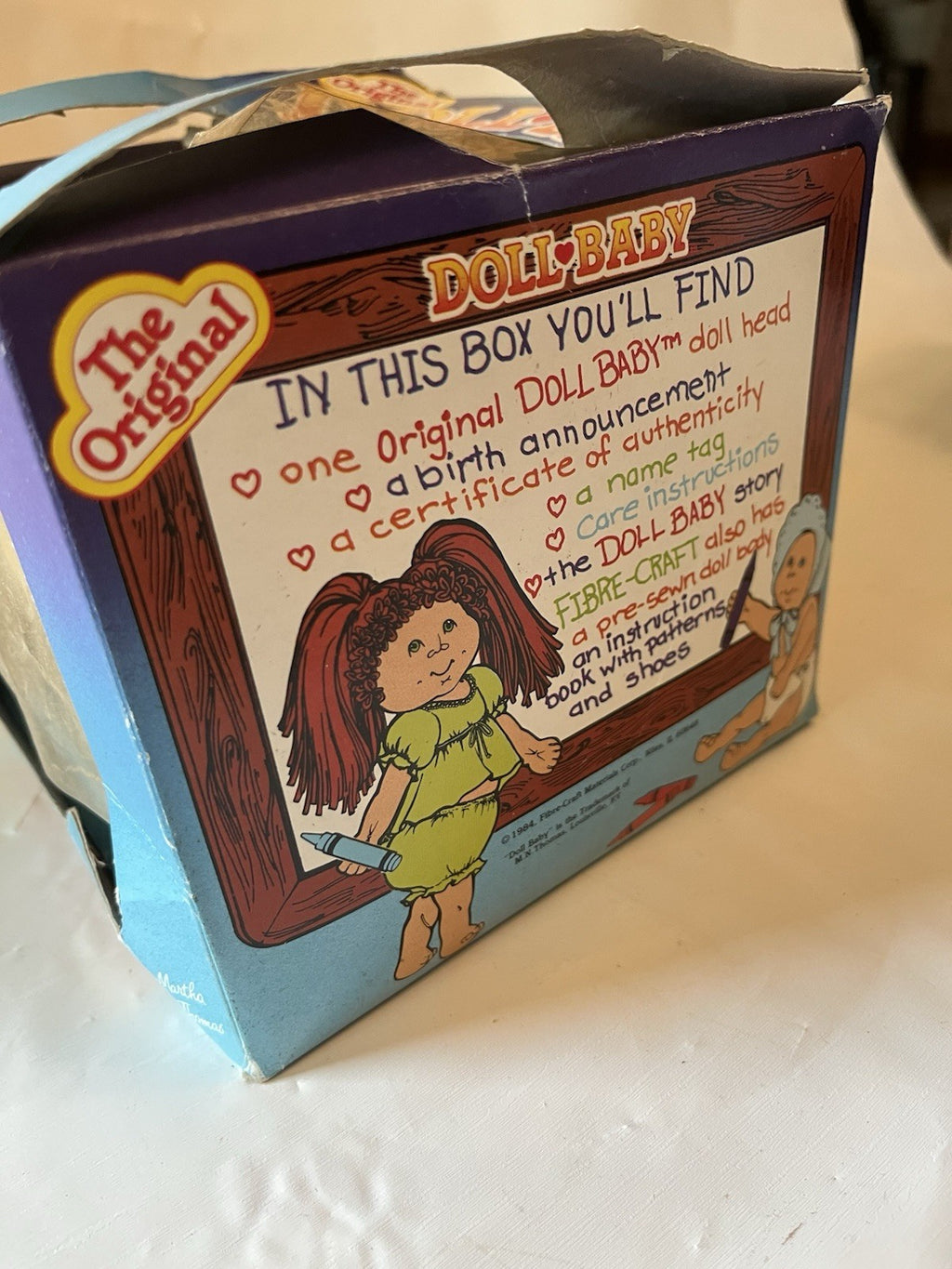 1984 Martha Nelson Thomas "The Original Doll Baby" Doll-Head W/ Original Box