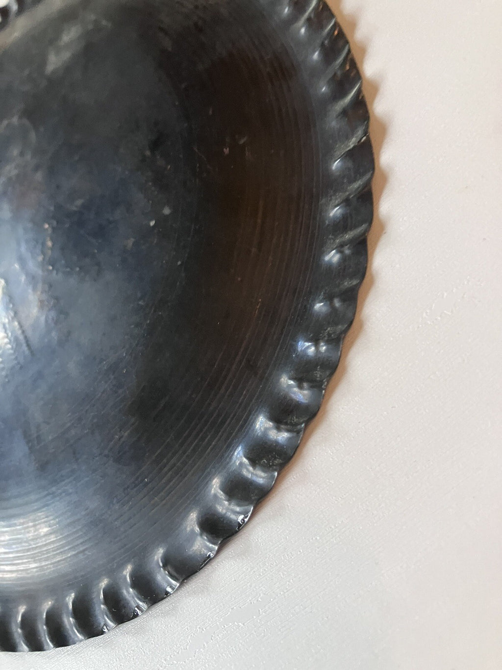 Hammered & Etched Copper Plate with Ancient Egyptian Motif 6”
