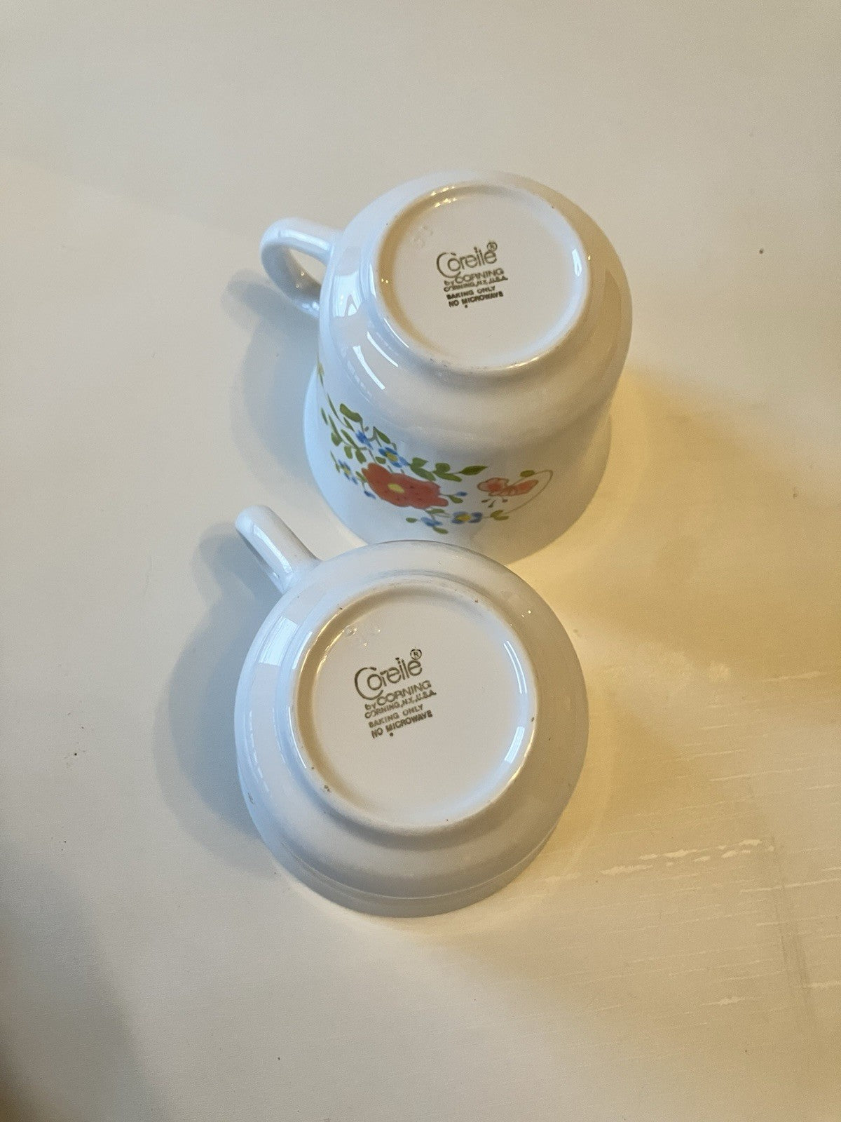 Pair Of Vintage Corelle by Corning WILDFLOWER Coffee Cup Mug