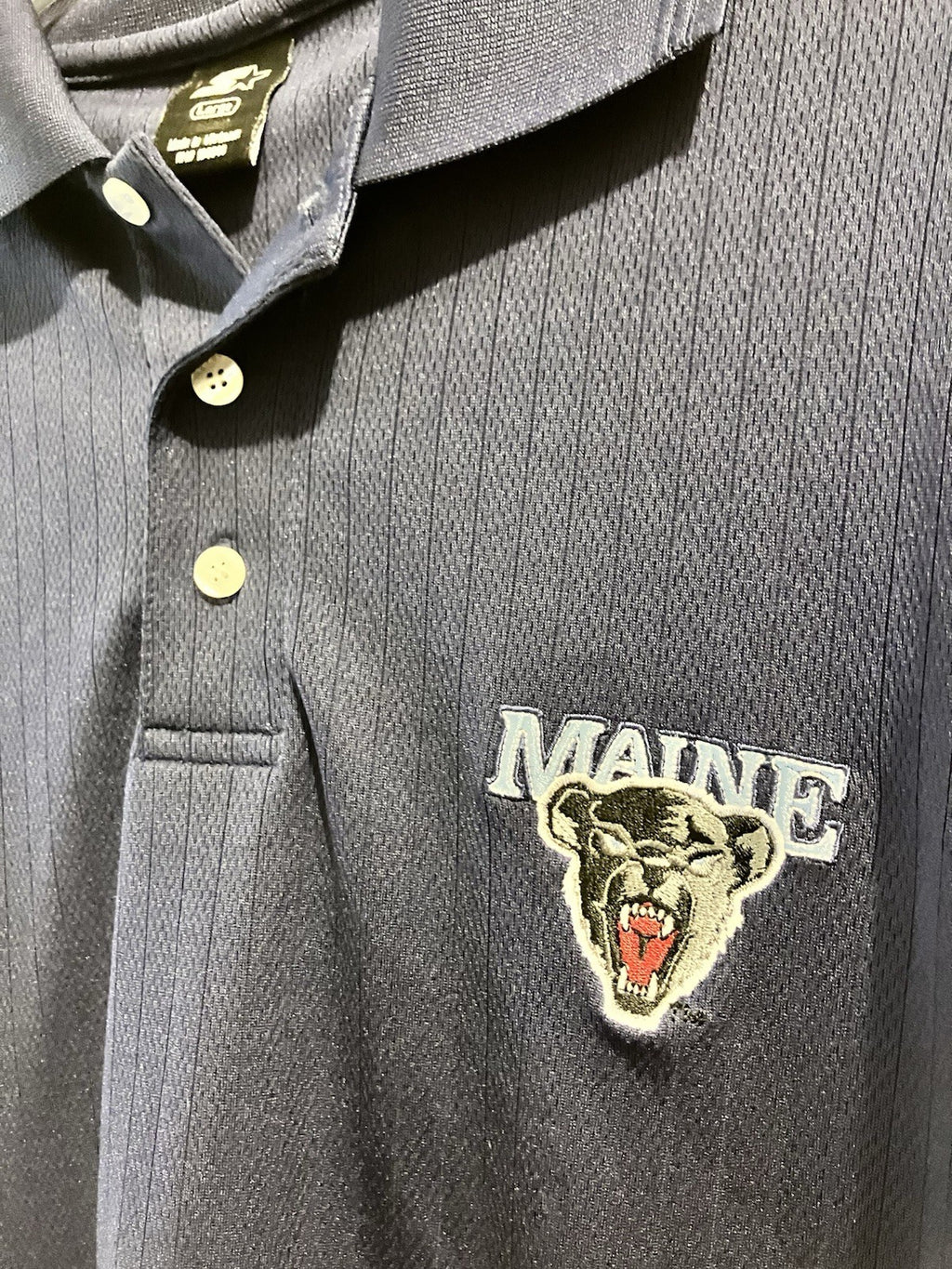 Star Athletics Men’s UMaine Black Bears Navy Polo Tshirt  Navy 