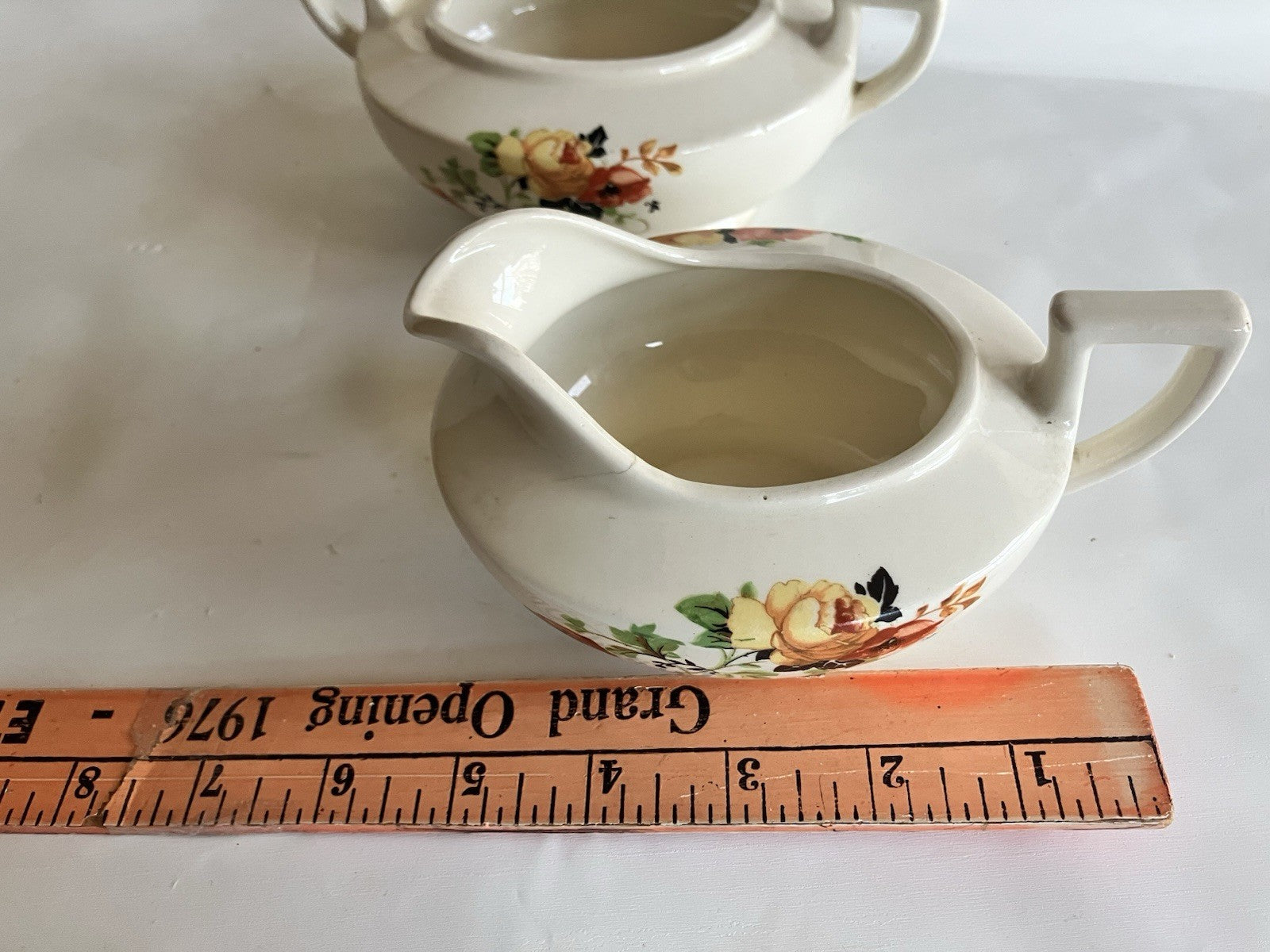 Vintage Homer Laughlin China Sugar Dish And Creamer; C49N8/13