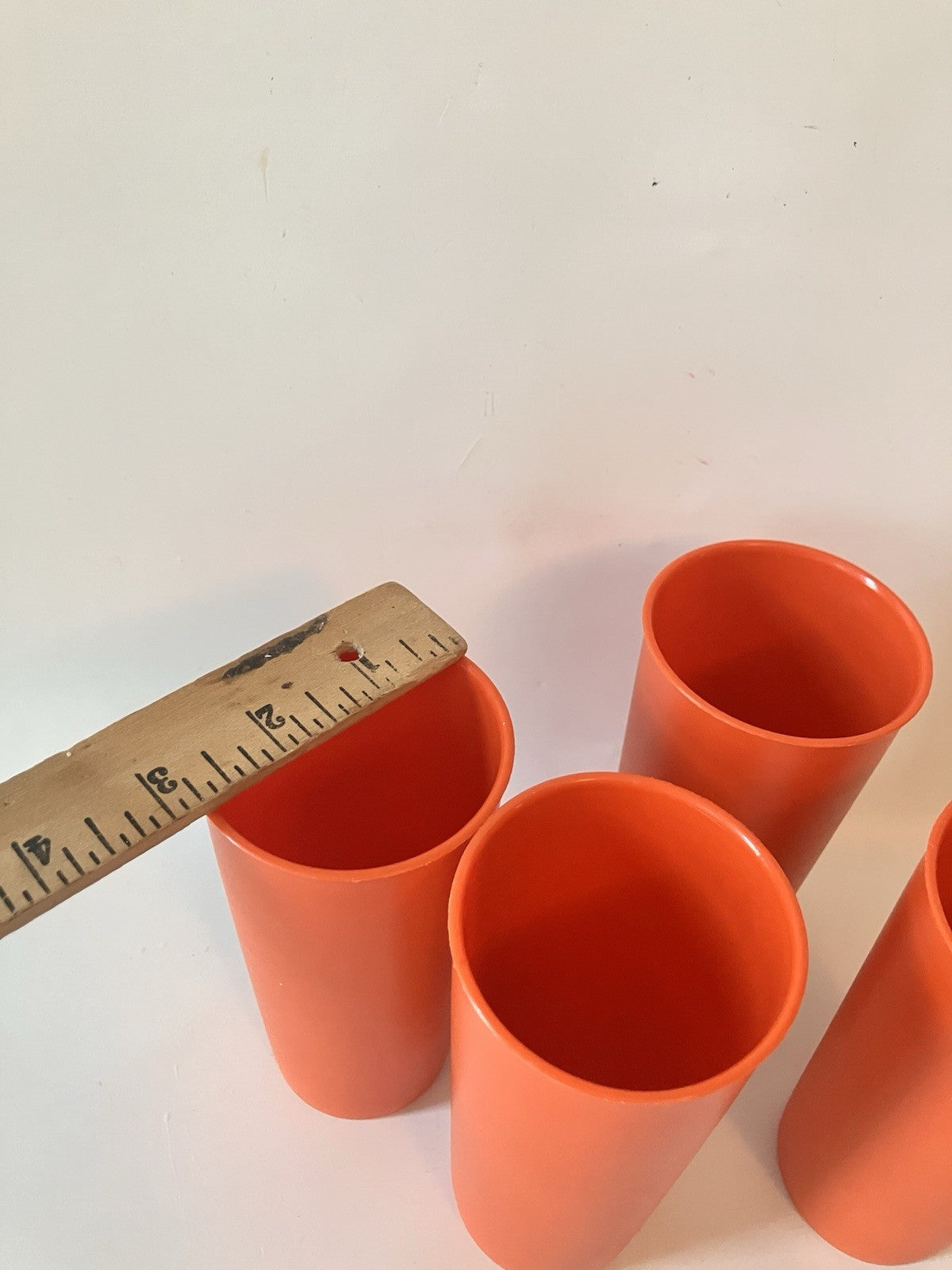 Vintage Orange 12 Oz Tupperware Tumblers Light Weight