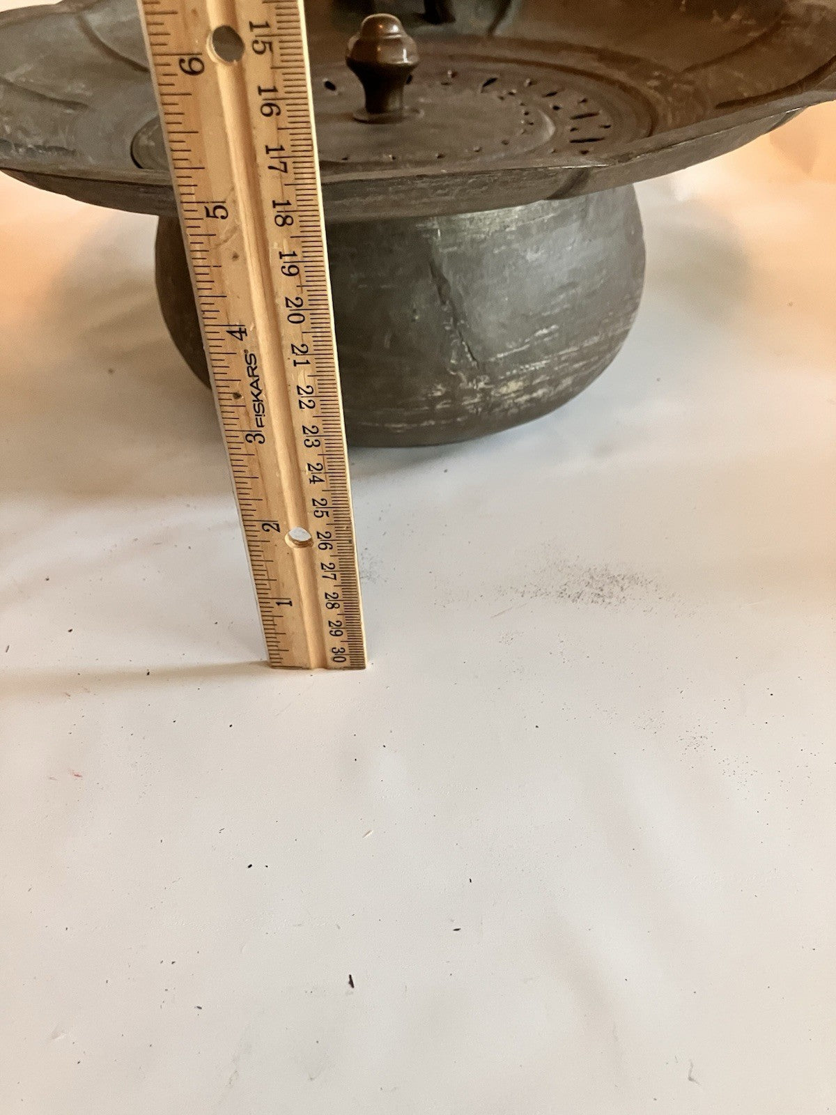 Vintage Mid Eastern Metal Etched Traveling  Basin With Lid/ Rice Pot?
