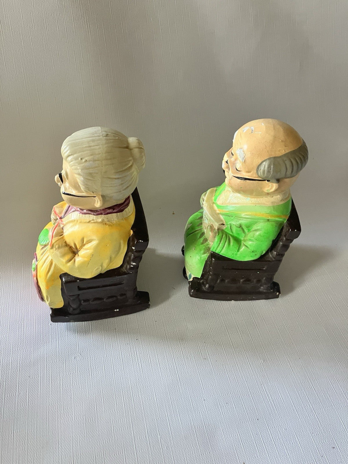 Vintage Pair Of Retirement Fund Old Folks Rocking Banks