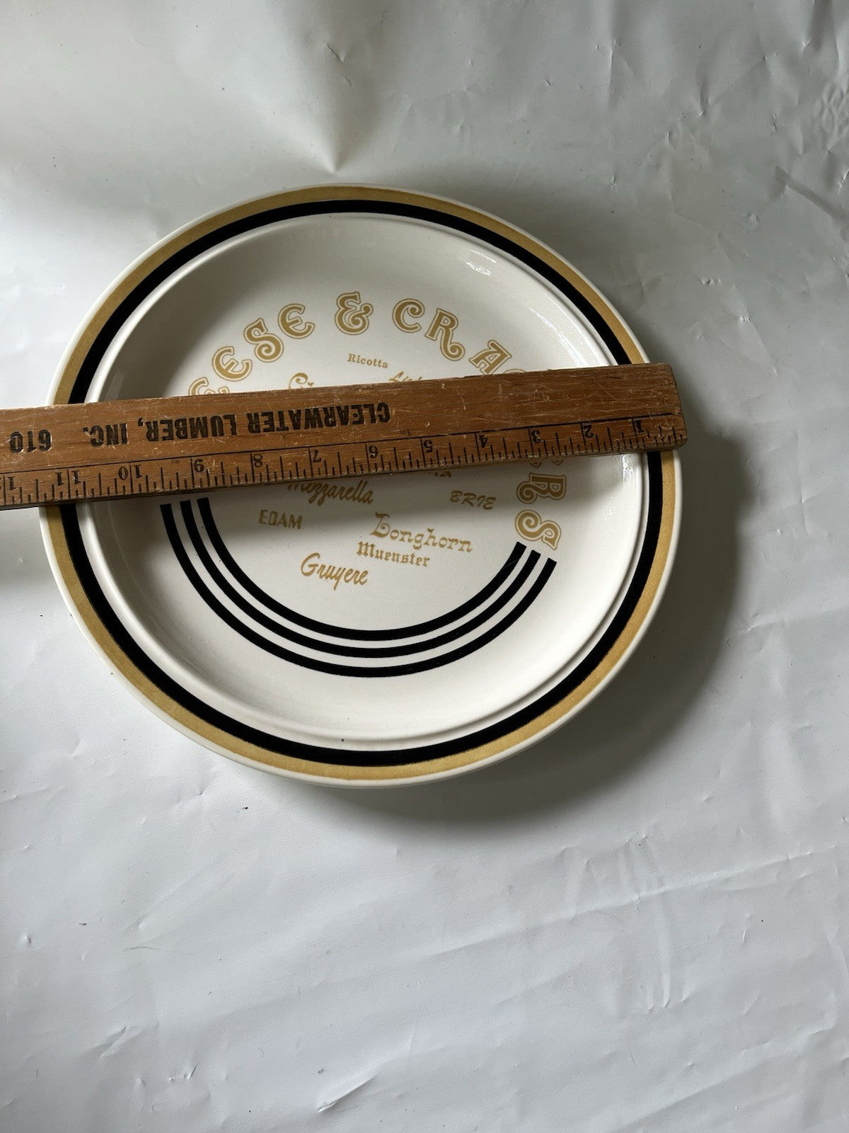 Vintage “Cheese And Crackers” 11.5” Ceramic Platter Plate