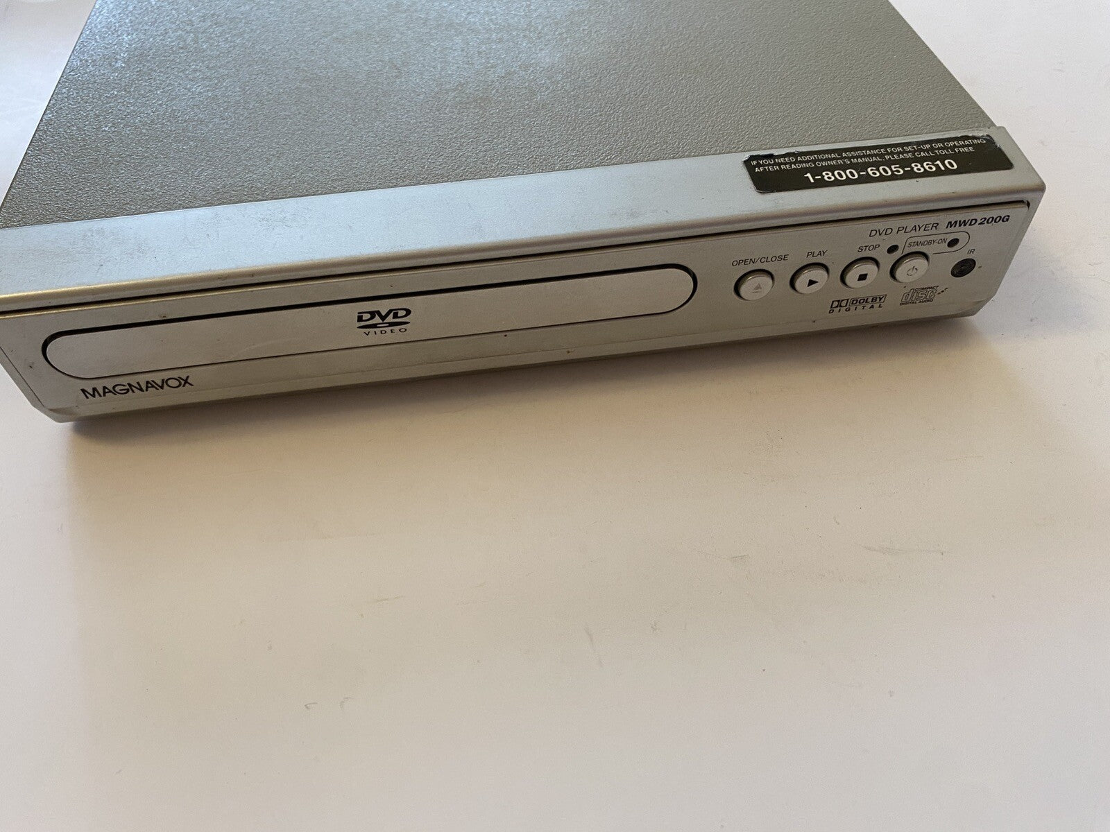 Magnavox DVD Player Dolby Digital MWD200G - Tested & Working With Remote!!