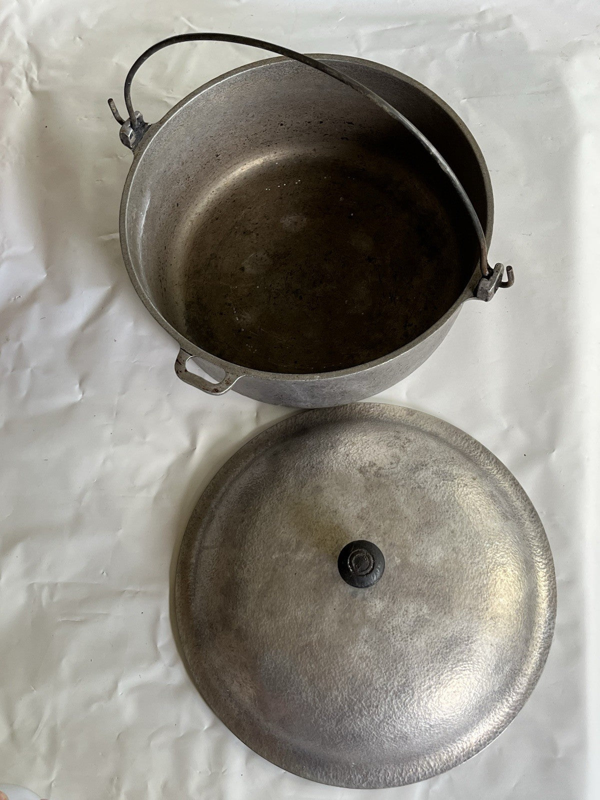 Hammercraft Club Aluminum Hammered Dutch Oven Pot w/Lid 10” 4.5 Quart Vintage