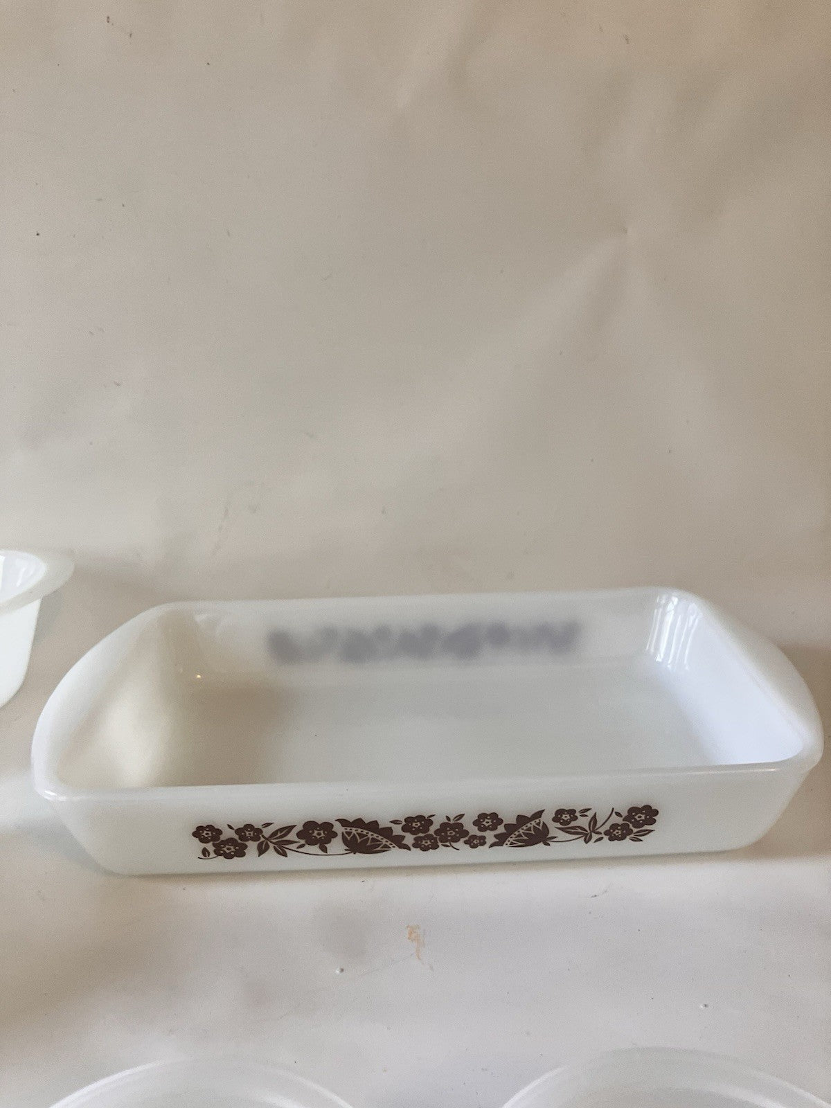 Vintage NOS In Box Jeanette Goldtone Floral Glasbake Ovenware 27 Piece Set #2512