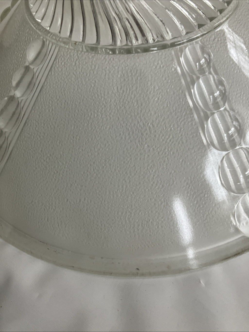 Antique Vintage White Glass Art Deco Styles Ceiling Light 11” Single Chain, 1920