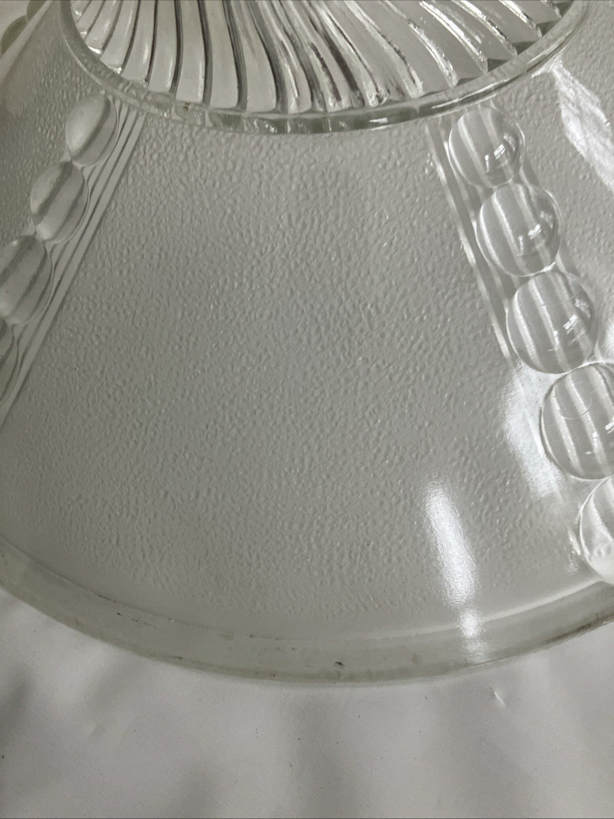 Antique Vintage White Glass Art Deco Styles Ceiling Light 11” Single Chain, 1920