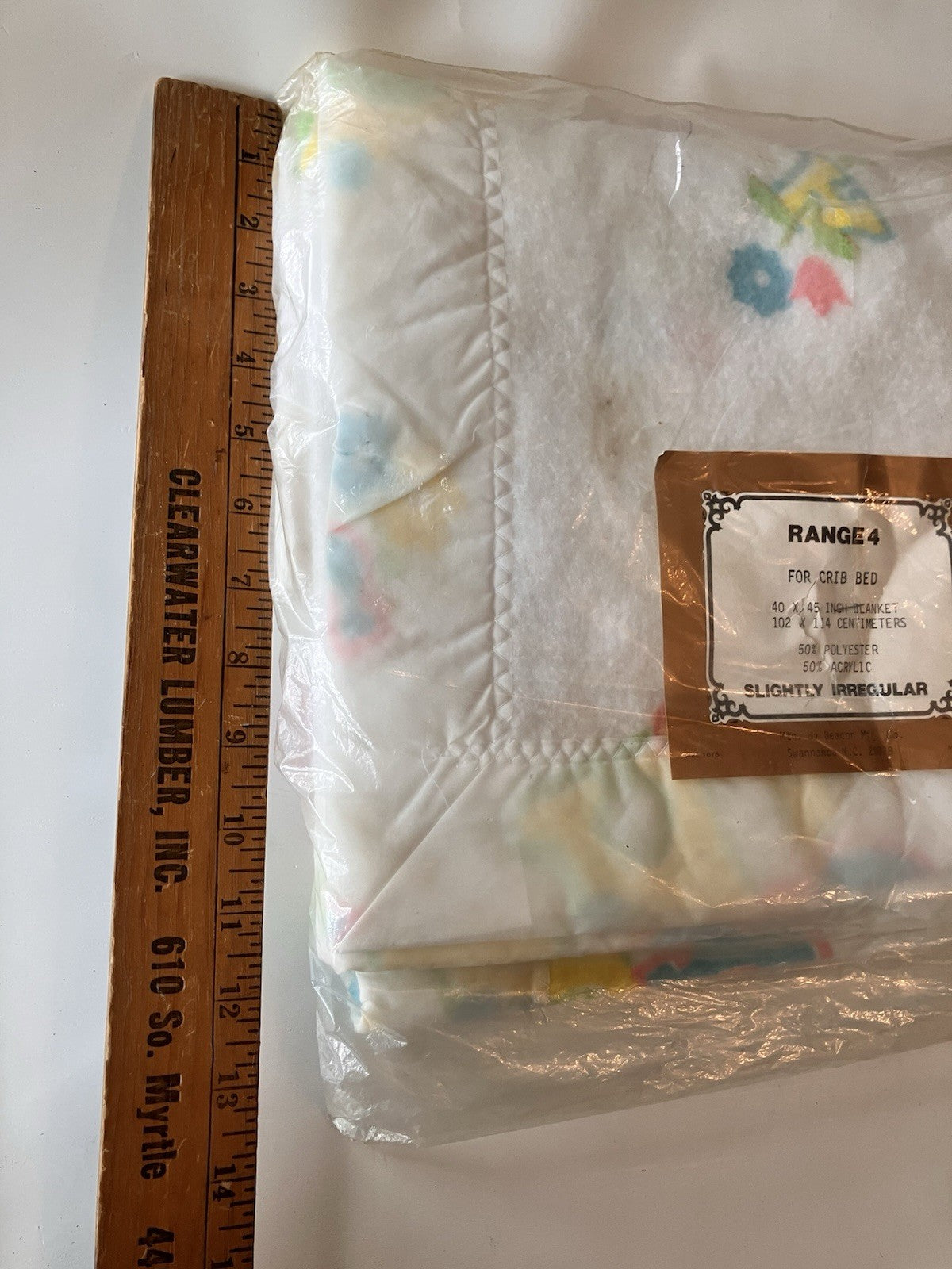 Vintage Baby Animals Character Range 4 Crib Blanket, Never Opened. Stored Well!