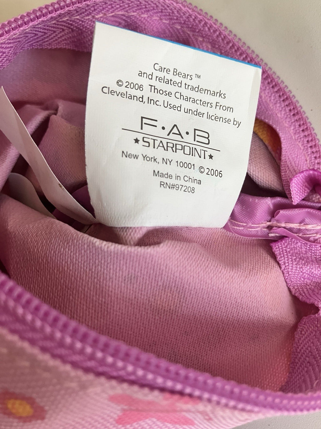 Y2K Pink Care Bear Duffle Bag. EUC With Accessory Bag By FAB Starpoint