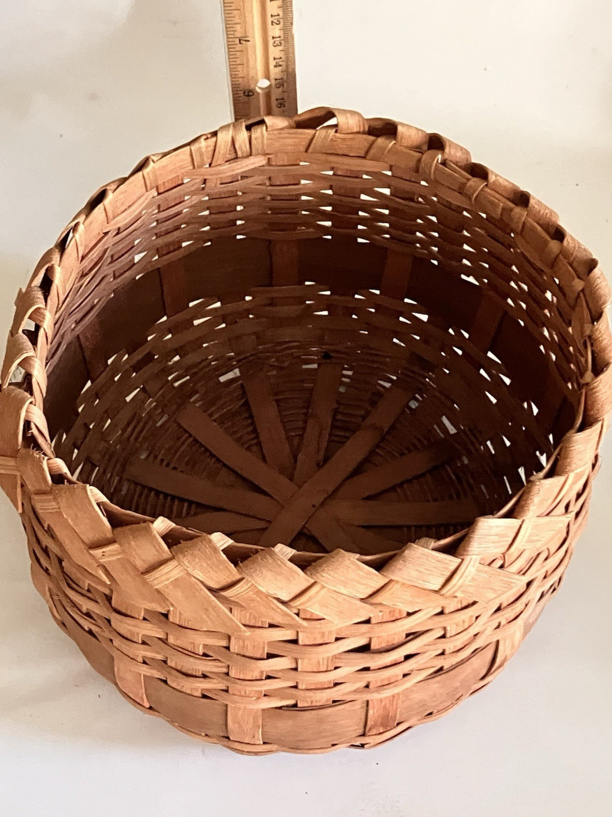 Vintage Handwoven Basket From Northern Maine