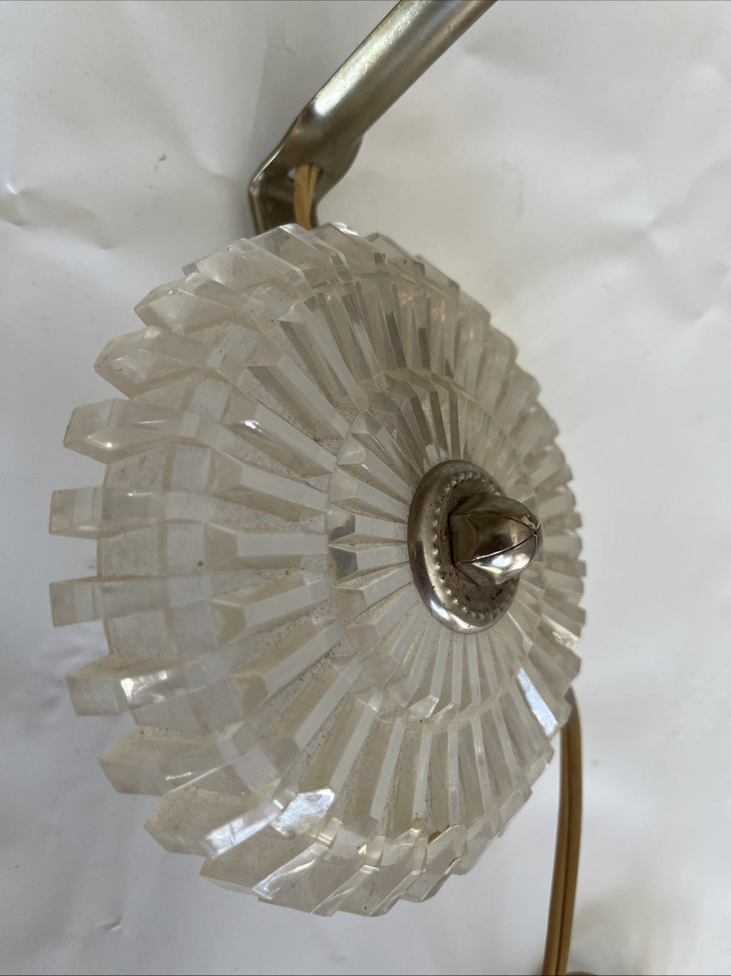 MCM/Vintage Leviton Clear Acrylic Electric Light Wall Sconce Art Deco Works!