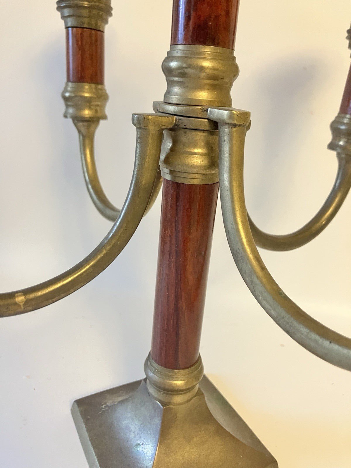 Vintage Brass 4 Arm Adjustable Candelabra With Traditional 5 Candle Capacity
