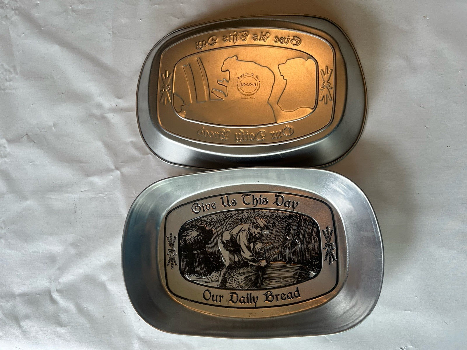 “Give Us This Day” Aluminum Trays (2)
