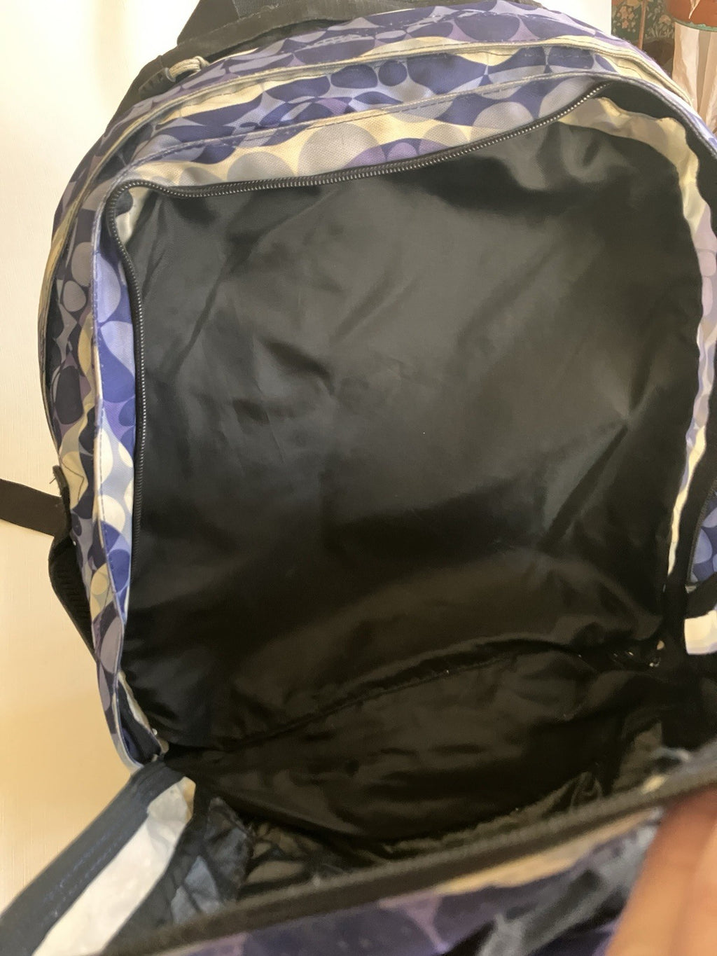 L.L.Bean Purple Two Toned And White large Backpack NOT monogrammed!