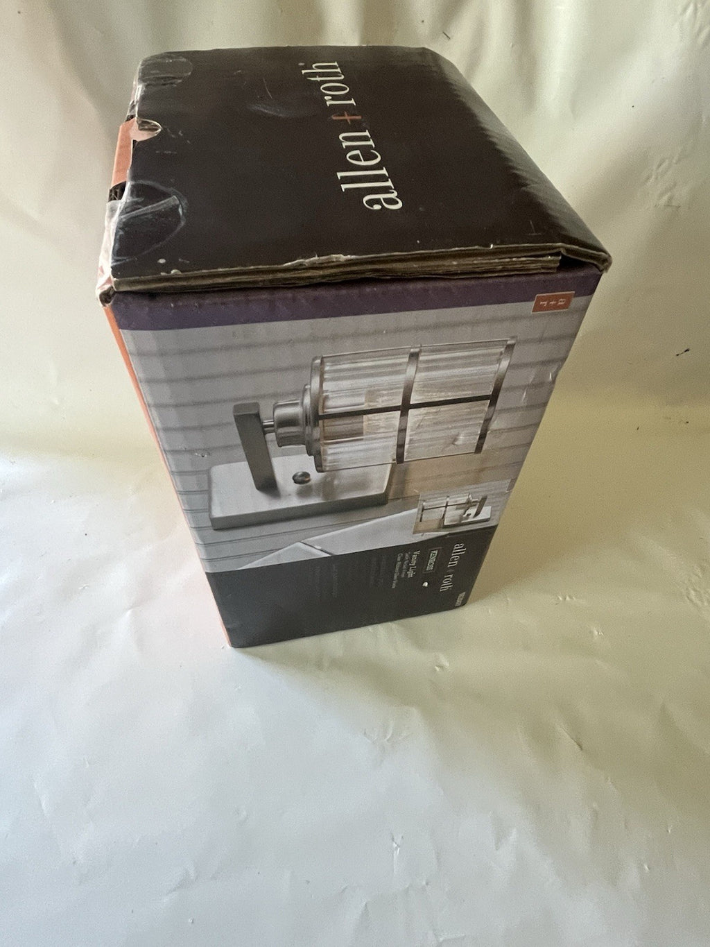NEW allen + roth, "Kenross" Brushed Nickel Vanity Light | Ribbed Shade NIB