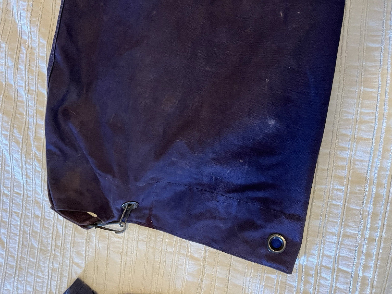 1950s 60s USAF Blue Military Canvas Vintage Laundry Duffel Bag Sea Bag Air Force