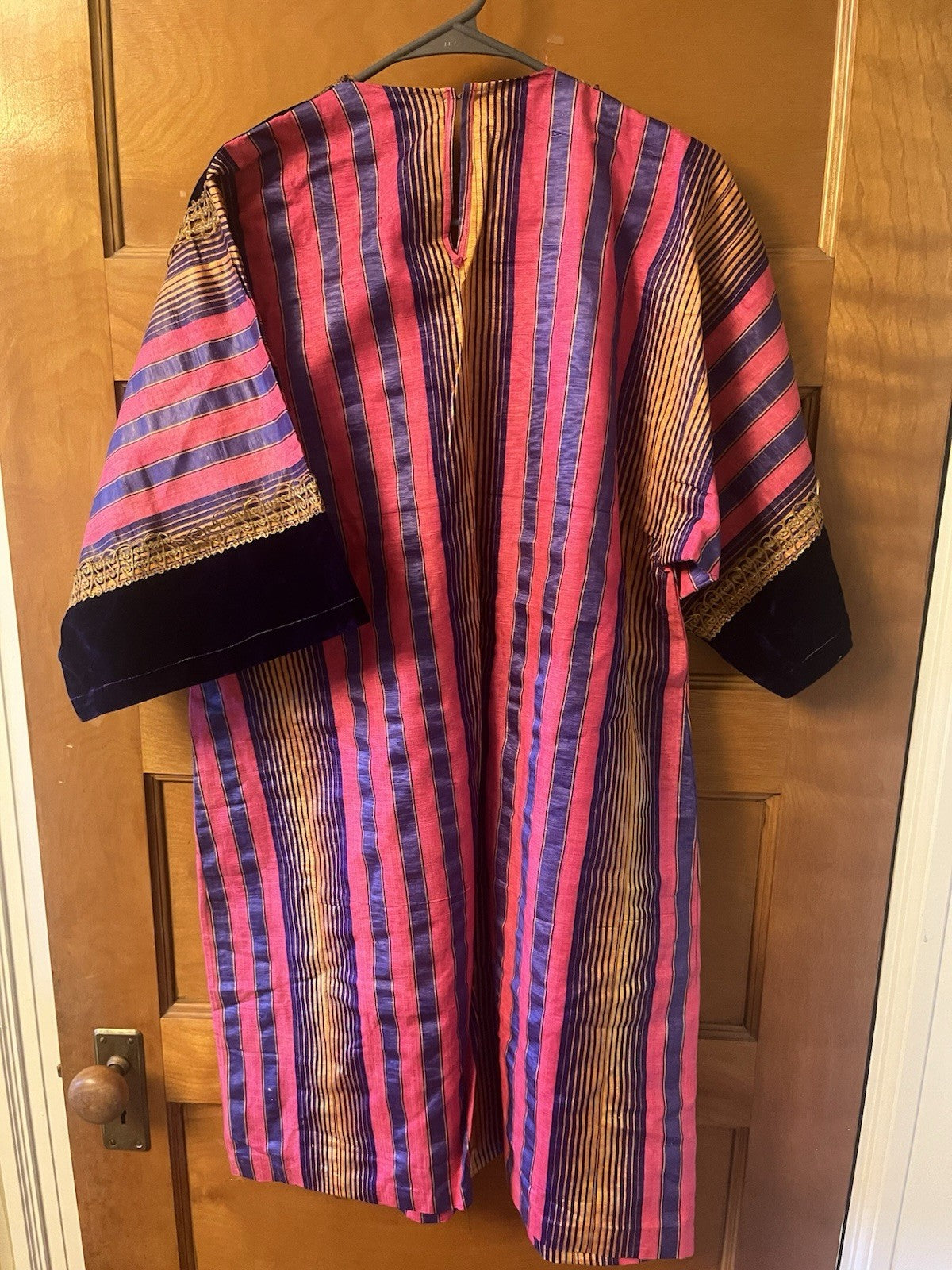 Vintage Afghan Mens Traditional Tunic In Vibrant Colors; 42” Long