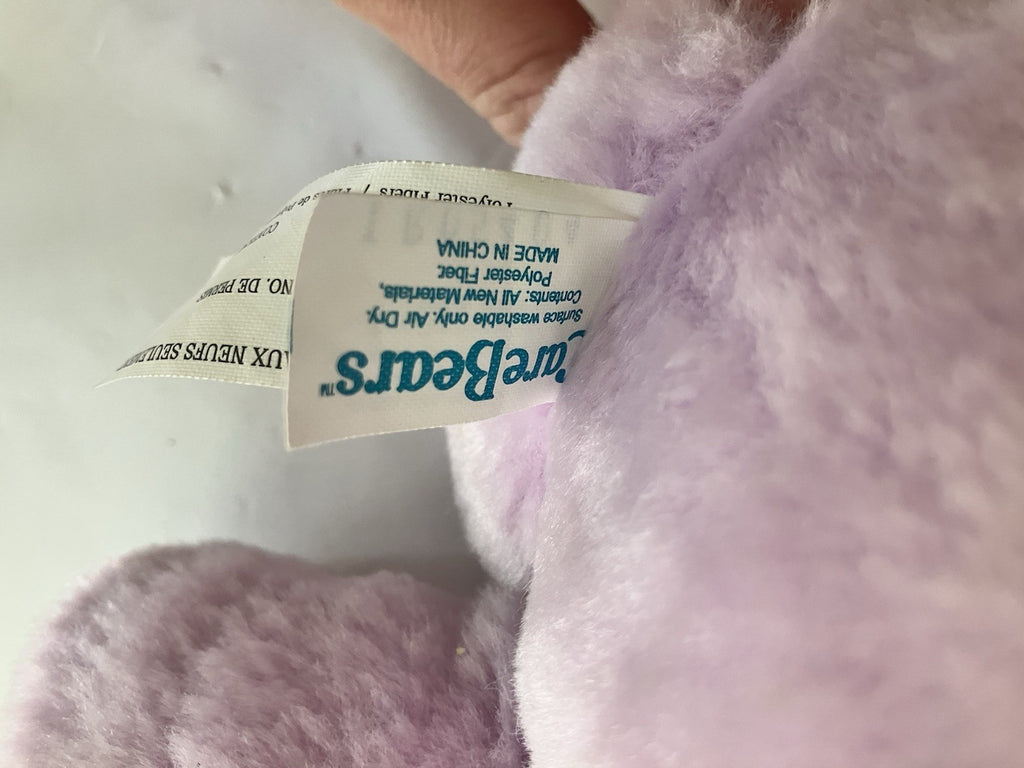 Care Bears Share Bear Plush 2002/2003 Purple Lavender Lollipops 12"