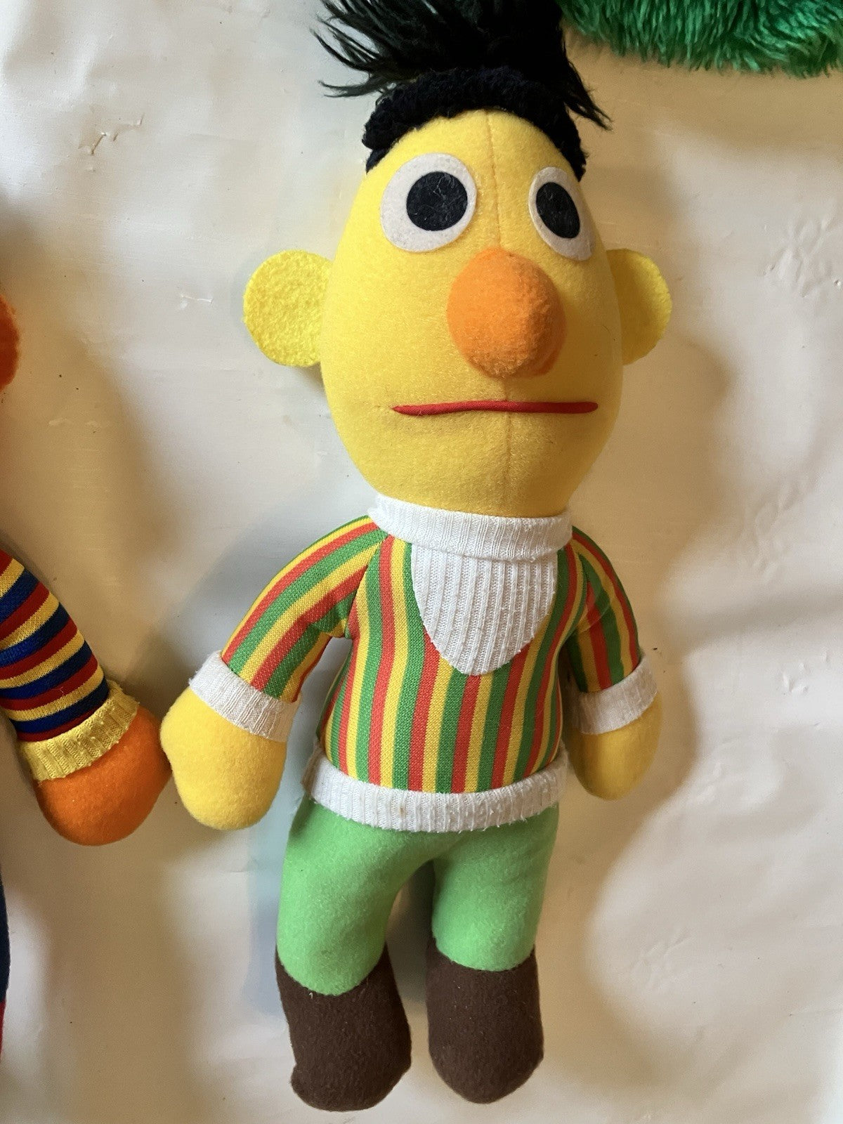 Vintage Sesame Street Bert, Ernie, Big Bird Hasbro Softies & Grouch Applause Ppt