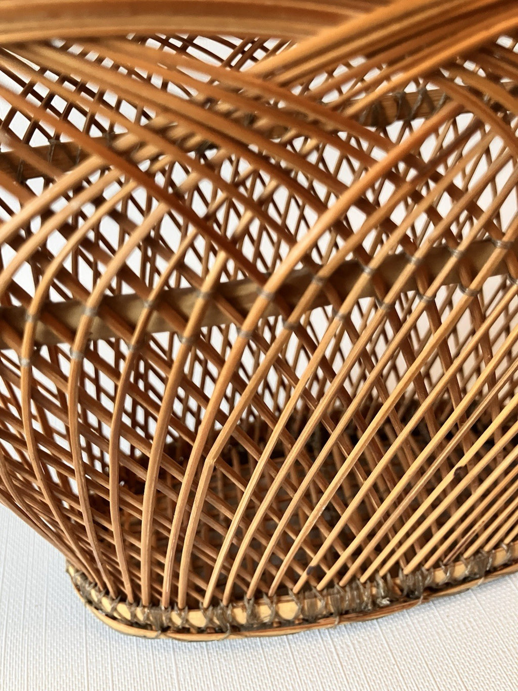 Vintage Japanese Ikebana Hangakago Basket; EVC 1910-1930s.