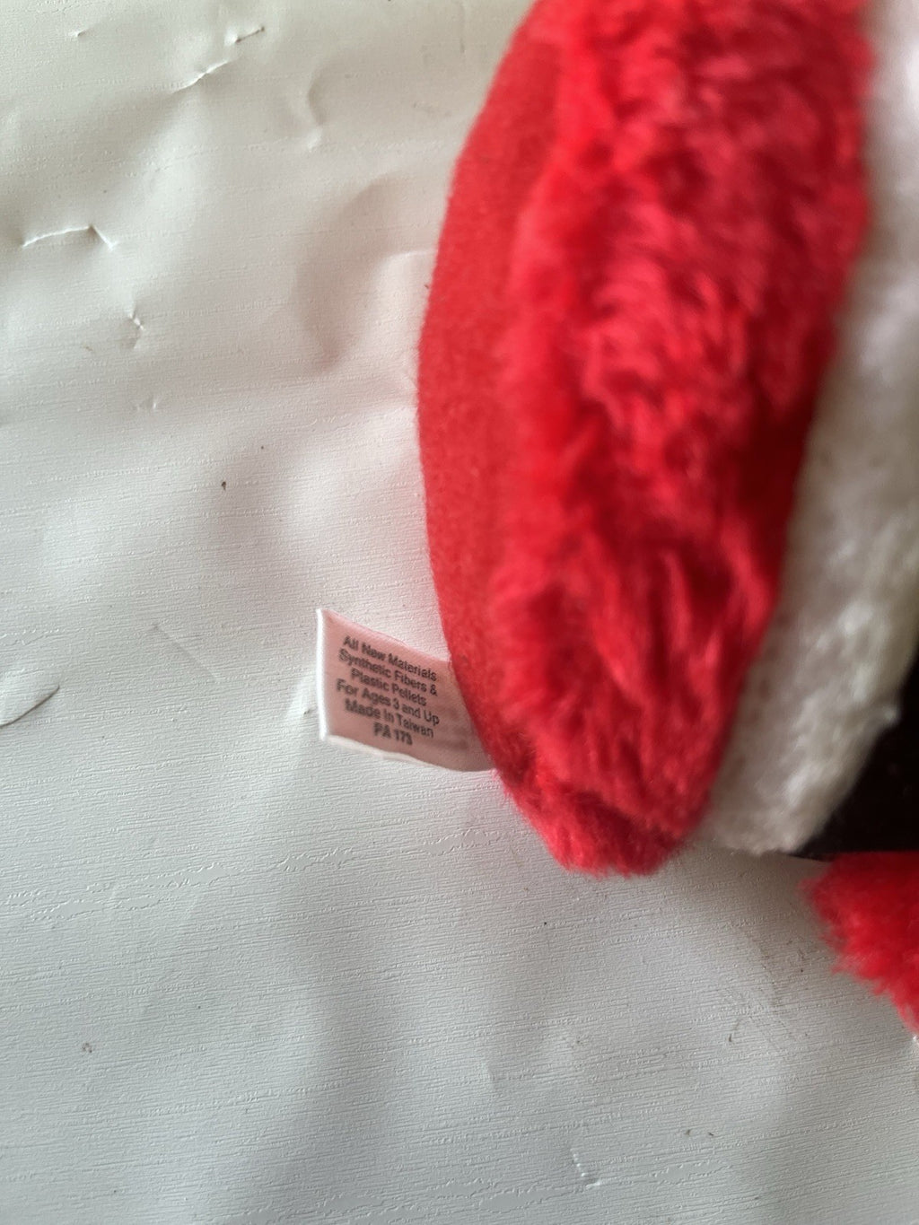 Vintage California Toys Stuffed Santa Weighted Felt Beard Features Belt 6”