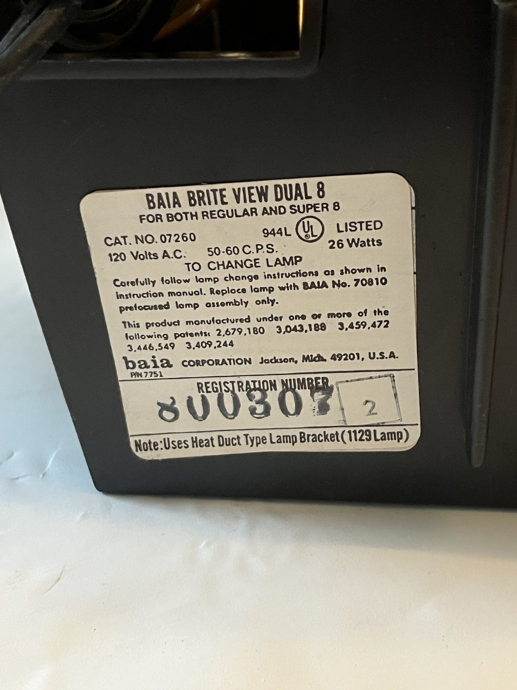 Vintage Baia Brite View Dual 8 Movie Film Editor, Works!