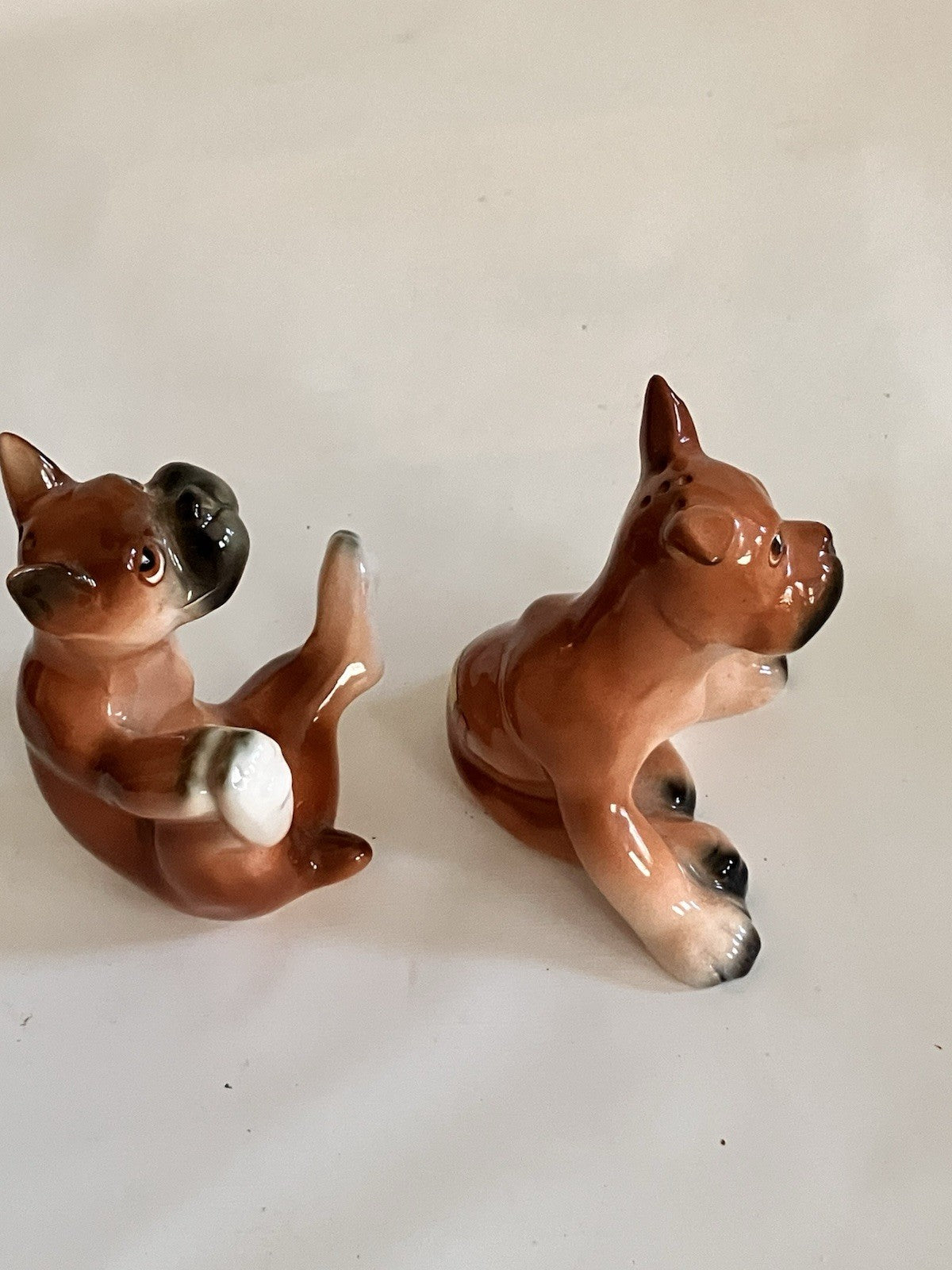 Vintage 1960s Lot Of 2 Bull Dog/Dogs Salt And Pepper Shaker Sets. EVC!
