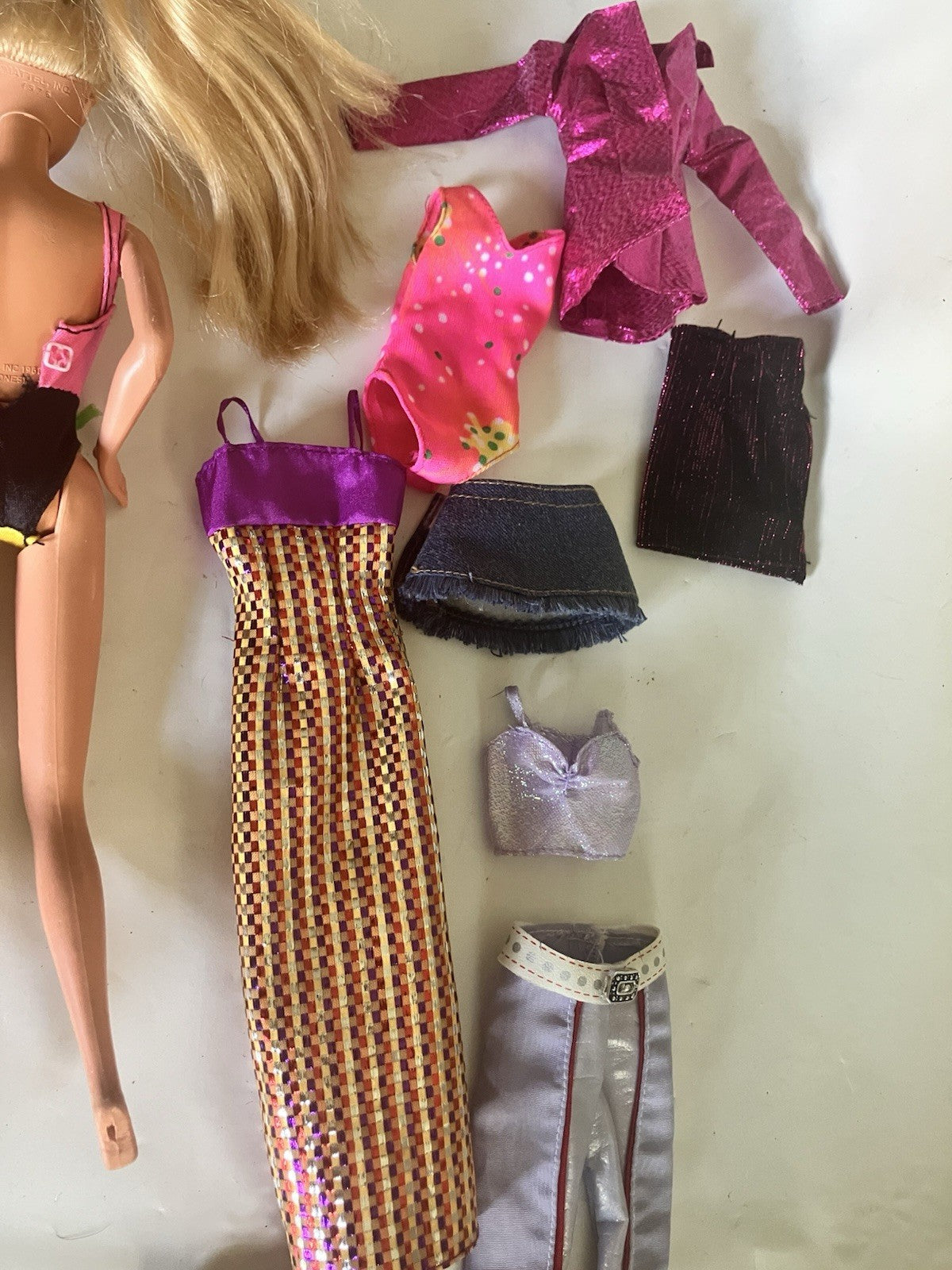 Vintage 1980’s Barbie And Variety Of Clothing Accessories