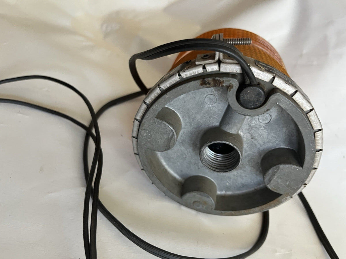 Vintage Strobe Warning Tow Light, Orange Circular; For Dash/roof. 12 V/ .5 Amp