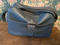 Vintage Samsonite Shoulder Travel Bag Medium Blue Mid Century
